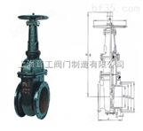 煤气闸阀 --尺寸结构图--上海茸工阀门制造有限公司